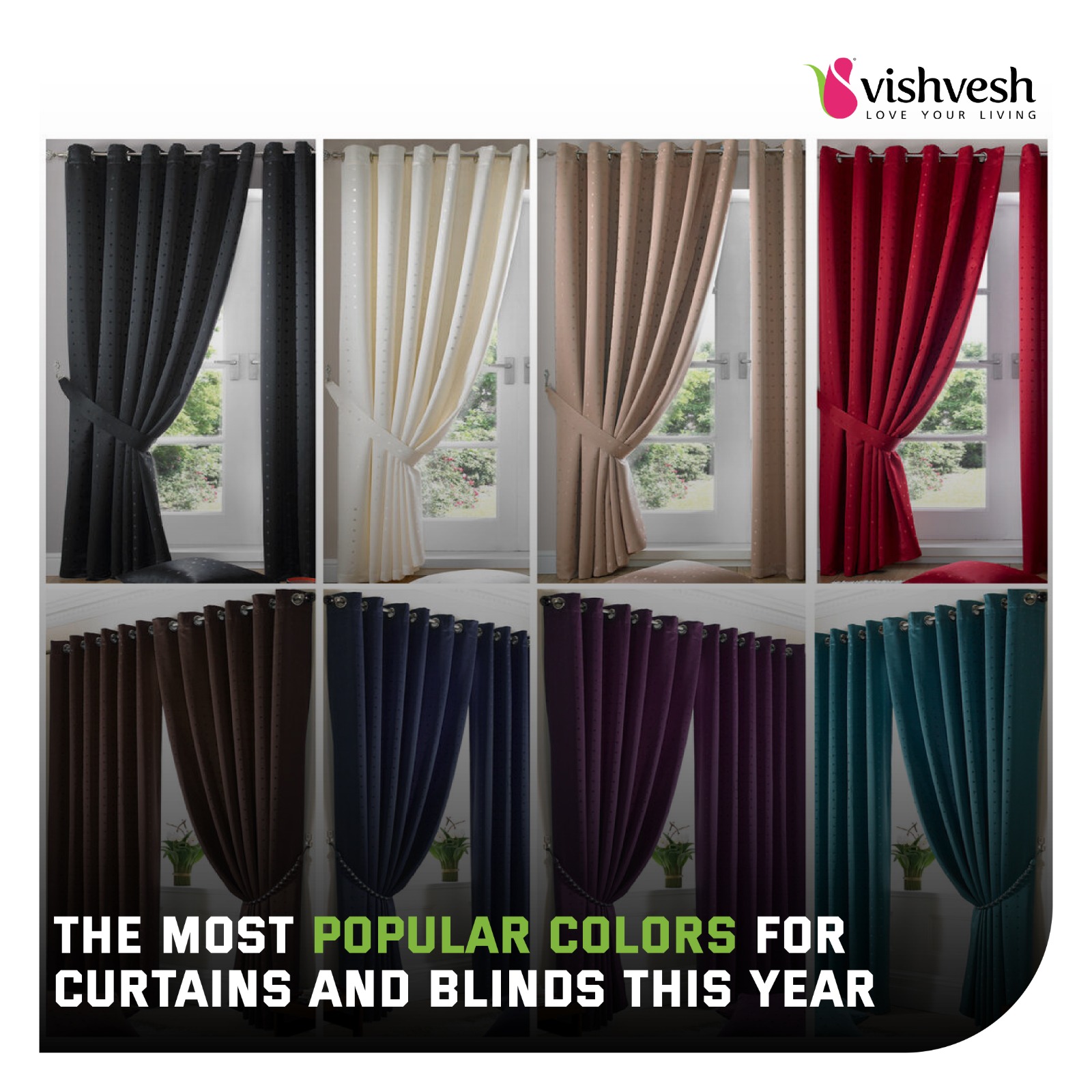 The Most Popular Colors for Curtains and Blinds This Year
